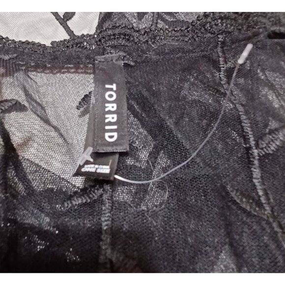 Torrid Lace Ruana Sheer Shawl Black Plus Size Boho Whimsigoth Romantic Layering - Picture 4 of 6